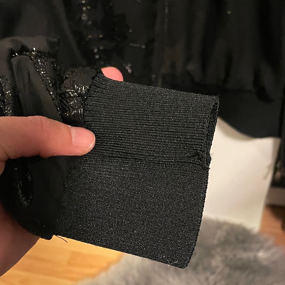 Dynamite Shimmering Black Bomber Jacket - Picture 5 of 7